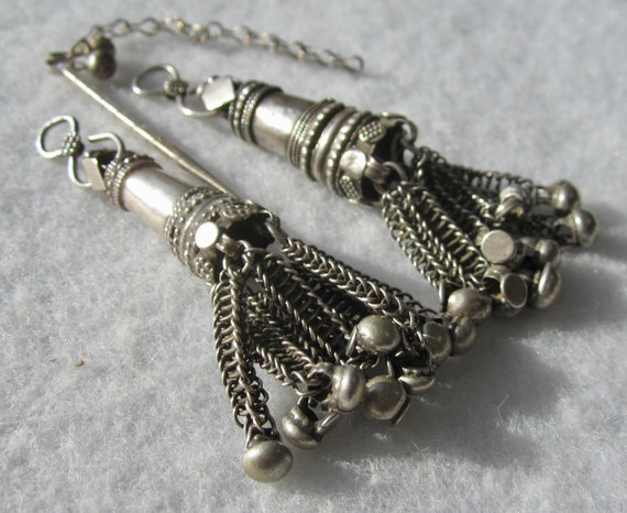 Pair Omani Silver Dhofari Hair Ornaments