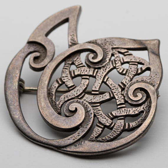 Vintage Scottish Ola Gorie Orkney Silver Brooch