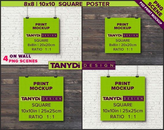 8x8 10x10 Poster Photoshop Print Mockup Square Poster On Free Psd Flyer Poster Mockup Templates All Free Mockups