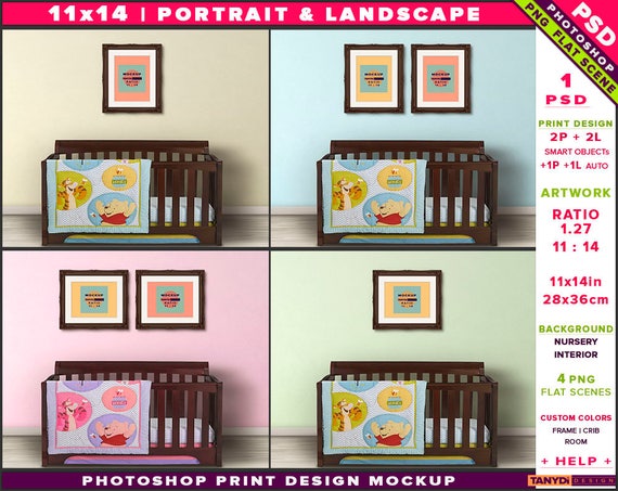 Download Free Nursery Interior Photoshop Print Mockup 11x14 ...