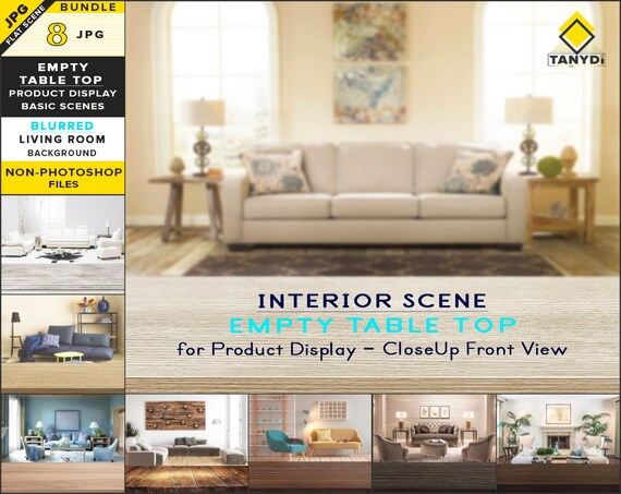 Empty Table Top Jpg Mockup Bundle 8 Jpg Living