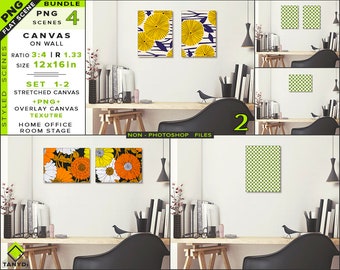 Download 12x16 Blank Stretched Canvas Mockup Bundle 2 Set 1 2 Portrait Landscape On Office Wall 4 Png Interior Scenes Art Print Photo Mockup Mockup Free Psd Mockups Templates PSD Mockup Templates