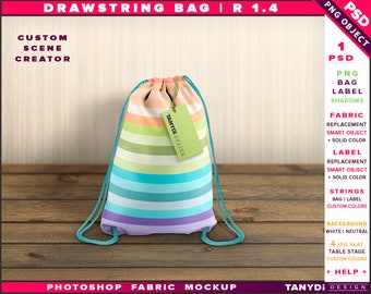 Download Free Drawstring Backpack On Floor Photoshop Fabric Mockup Custom Scene Creator M1 2 Free Psd Mockups PSD Mockup Template