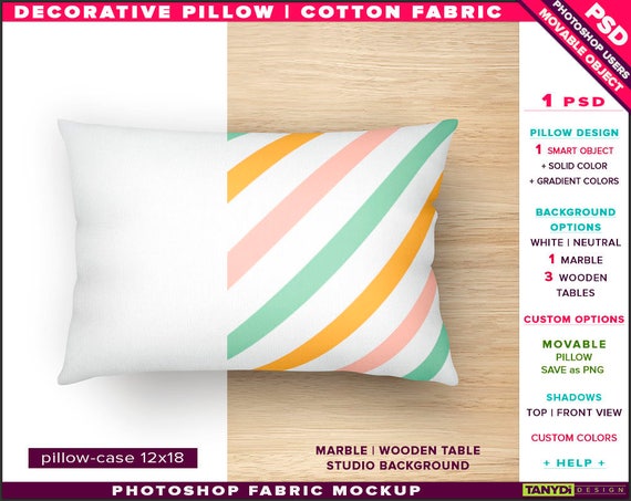 Download 12x18 Decorative Pillow Cotton Fabric Photoshop Fabric ...