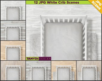 White Crib With White Sheet 12 Jpg Mockup Scenes Close Up Top View Crib On Wood Floor Non Photoshop Jpg Sheet Mockup Scenes 3d Wall Logo Mockup Template Free Pleasant 3d Glass Window