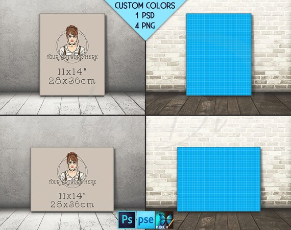 11x14 Portrait Landscape Stretched Canvas On Wooden Floors 11x14 Portrait Landscape Stretched Canvas On Wooden Floors