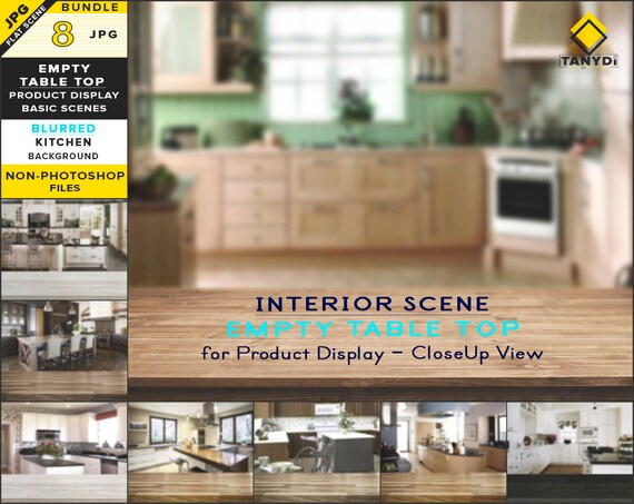 Empty Table Top Jpg Mockup Bundle 8 Jpg Kitchen