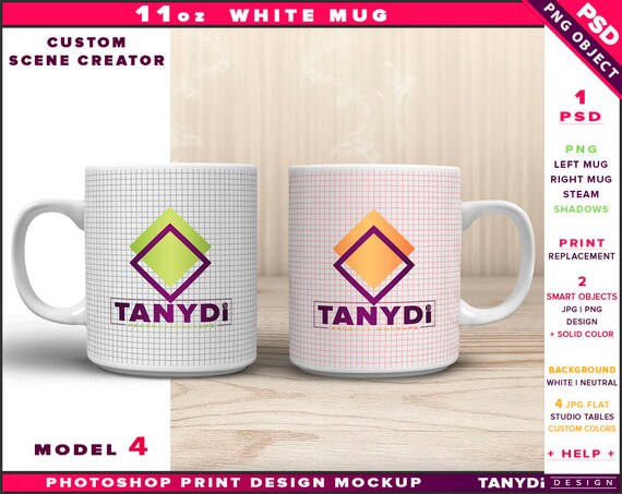 Coffee Mug 11oz Photoshop Print Mockup M4lr0 Right