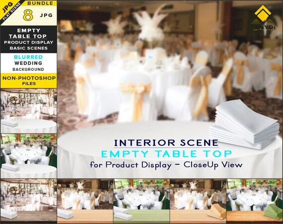 Empty Wedding Table Jpg Mockup Bundle 8 Jpg Wedding
