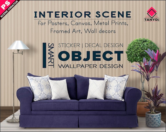 Download Free Interior Scene Creator Living Room Sc9 Blue Sofa Plants Psd 472 016 Free Psd Mockups Free Design T Shirt Resources PSD Mockup Templates