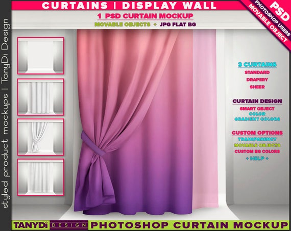 Download Long Curtain Drapery Sheer Display Photoshop Mockup Lcm21 Movable Flyer Mockup Vectors Photos And Psd Files PSD Mockup Templates