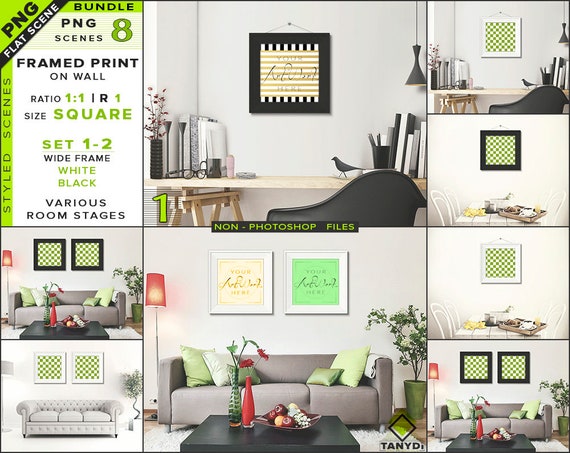 Blank Square Frame Png Mockup Bundle 20x20 White Black Blank Square Frame Png Mockup Bundle 20x20 White Black