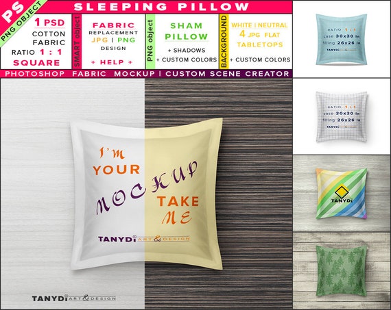 Download Sleeping Sham Square Pillow 30x30 Photoshop Fabric Mockup Filling Download Free Amazing Mockups Templates PSD Mockup Templates