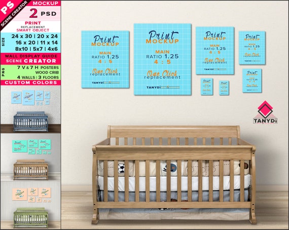 Download Wall Display Guide 24x30 20x24 16x20 11x14 8x10 5x7 - Magazine Mockup Psd A4 | All Free Mockups