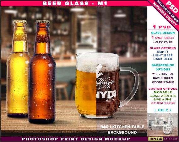Download Beer Glass M1 Empty Light Dark Beer Photoshop Imac Psd Mockup Free Download All Free Mockups PSD Mockup Templates