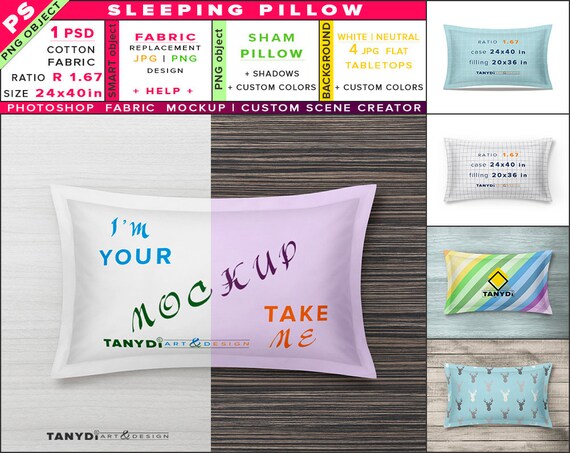 Sleeping Pillow Sham 24x40 Filling 20x36