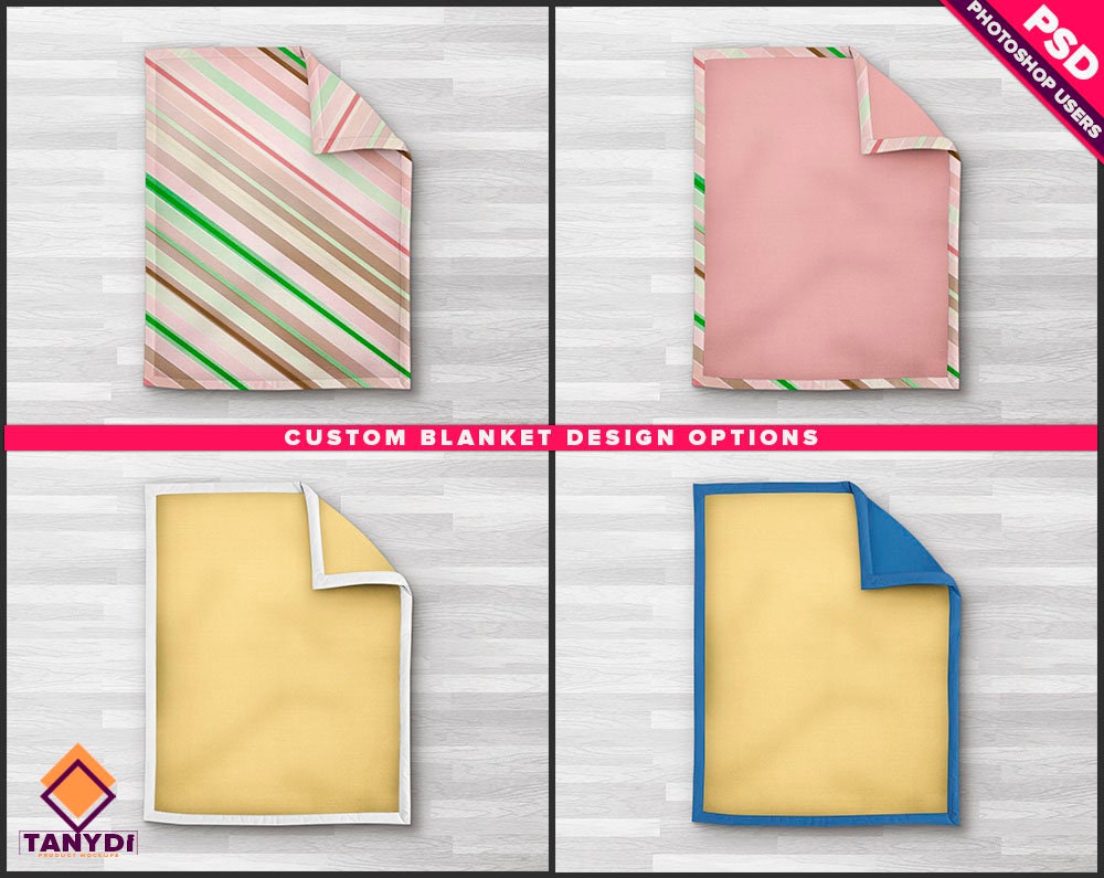 Top Full 35x45 Cotton Blanket Fabric Mockup CB2 Etsy