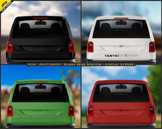 Download Blank Car Rear Window Jpg Mockup Bundle 8 Jpg Dark Light Etsy