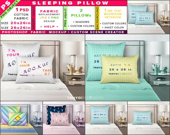 Sleeping Pillow 20x26 26x26 Cotton Fabric Photoshop Fabric Etsy