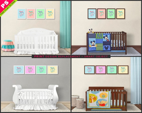 8x10 Frame On Nursery Wall Photoshop Print Mockup 4 Png Etsy