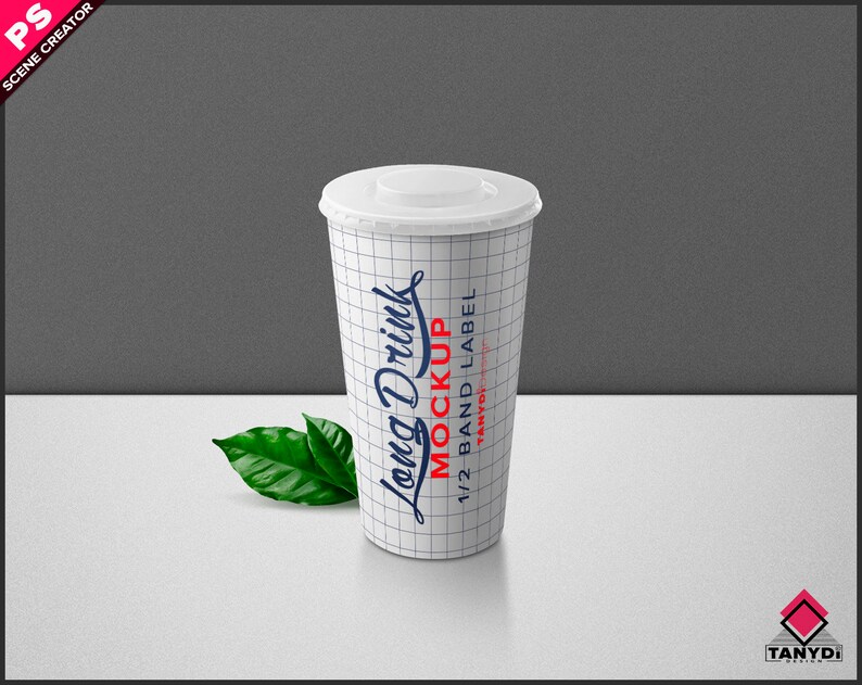 Download Long drink plastic cup Photoshop Label Mockup PNG White | Etsy