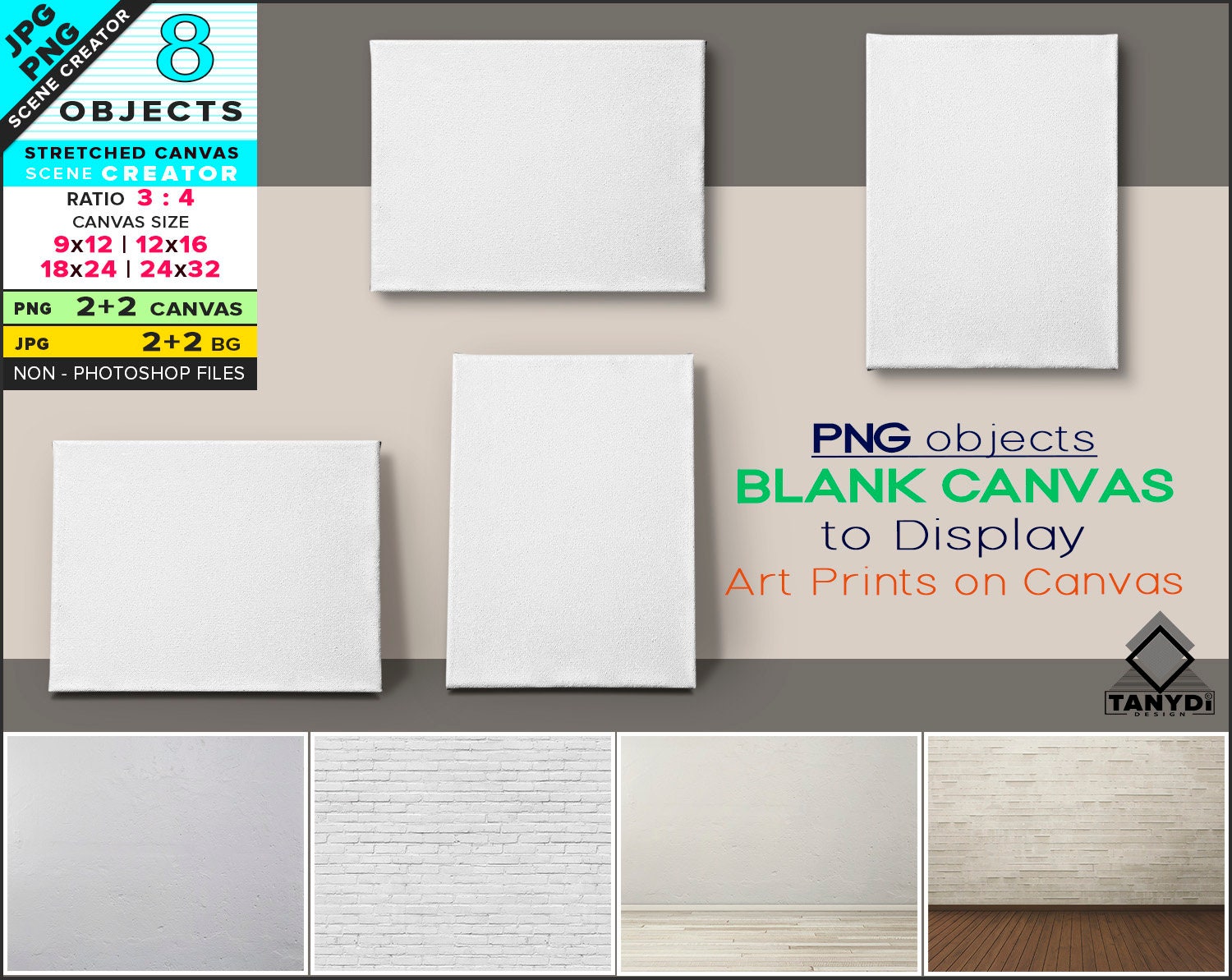 ArtSkills Stretched Canvases for Painting, 11x14 Canvas Painting Supplies  for Artists, Blank Canvas Pack, 2-Pack
