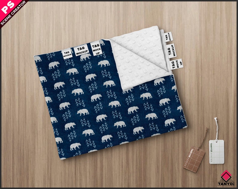 Download Minky Blanket on Table Scene creator Photoshop Fabric ...