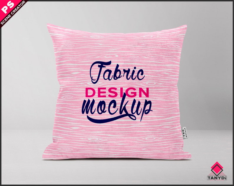 Download Square Decorative Pillow Photoshop Fabric Mockup PNG White ...