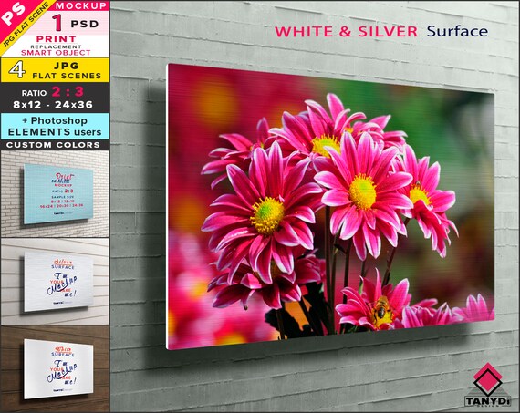 Download Metal Print On Wall Photoshop Print Mockup 4 Jpg Interior Etsy