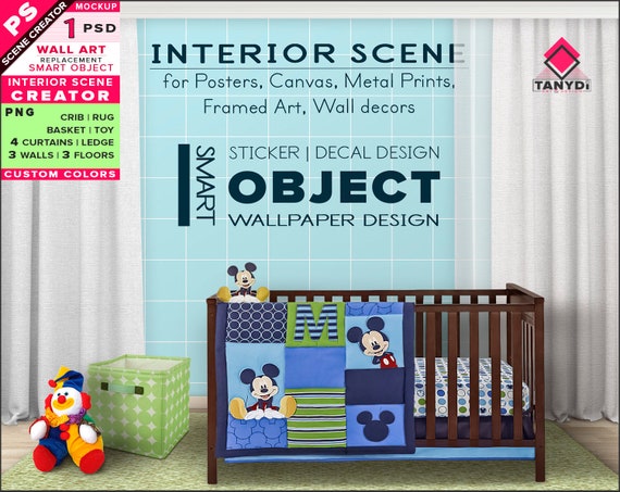 dark wood crib nursery