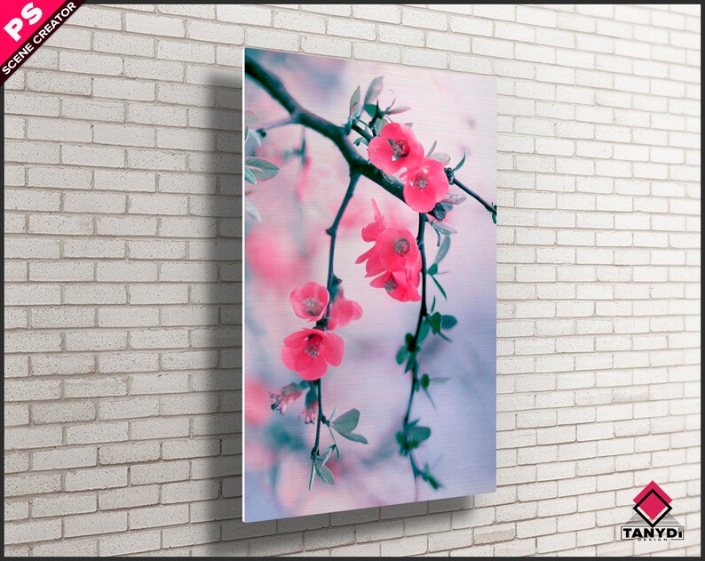 Download Metal Print on Wall Photoshop Print Mockup Perspective ...