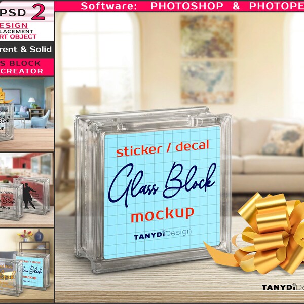 Glass Block Decals Etsy