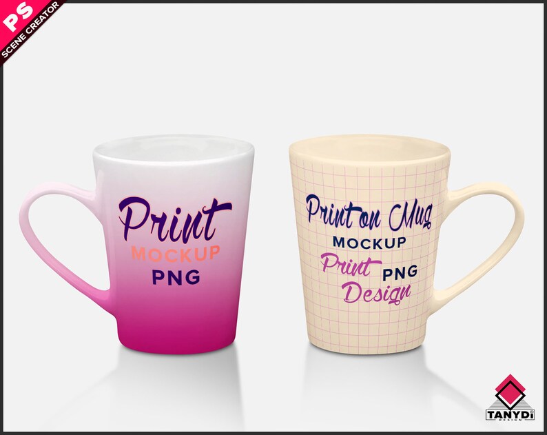 Download Coffee Mug 15oz Photoshop Print Mockup M14 PNG White Right ...