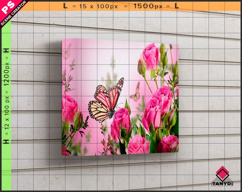 Gallery Wrap Canvas Print Mockup 8x10in 1.5 deep