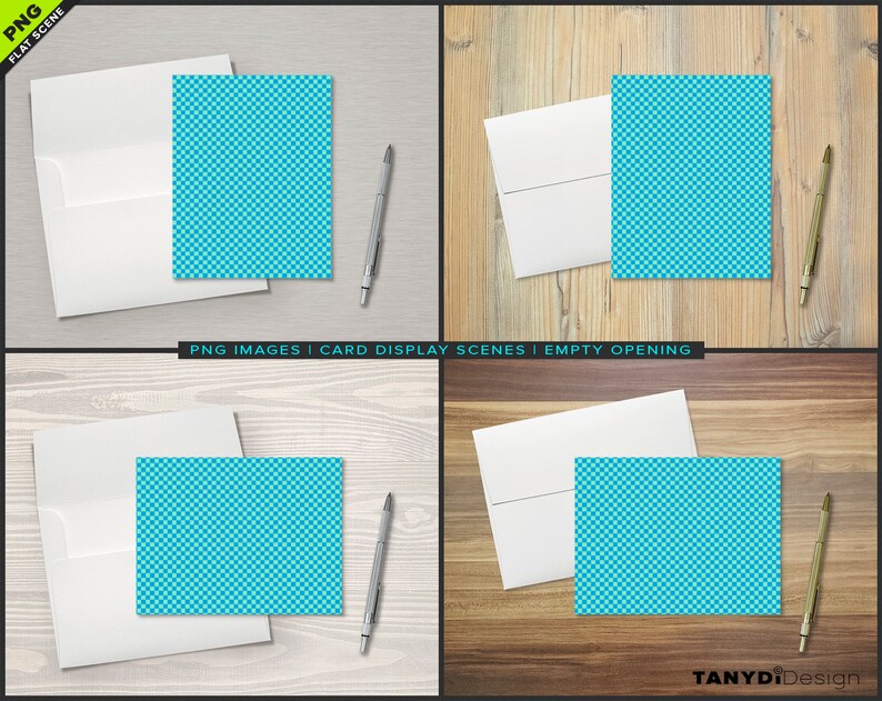 Download Vertical & Horizontal A2 Greeting card 6 PNG mockup scenes ...