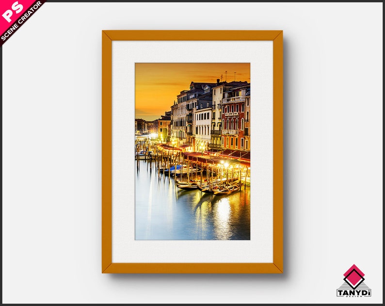 Download 11x17 Frame on Wall Photoshop Print Mockup Vertical & | Etsy