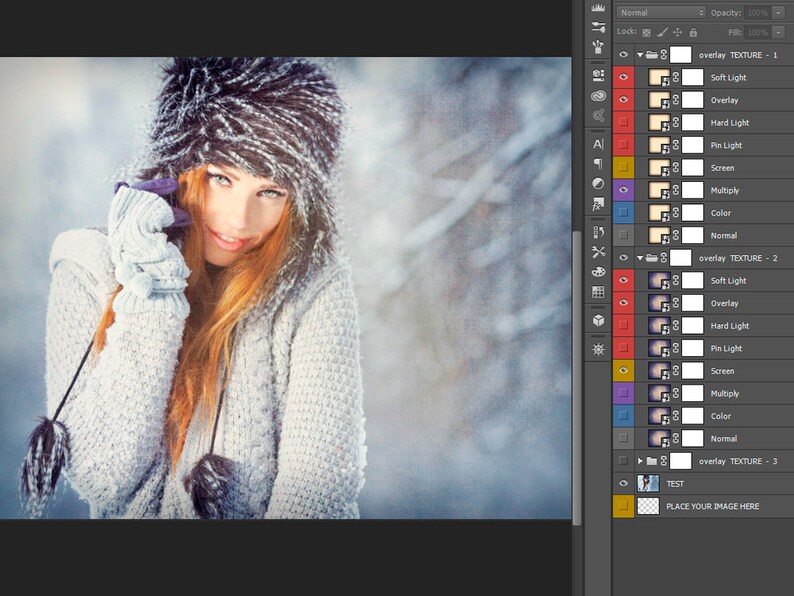 Apply Textures Template & Action 8 Different Etsy