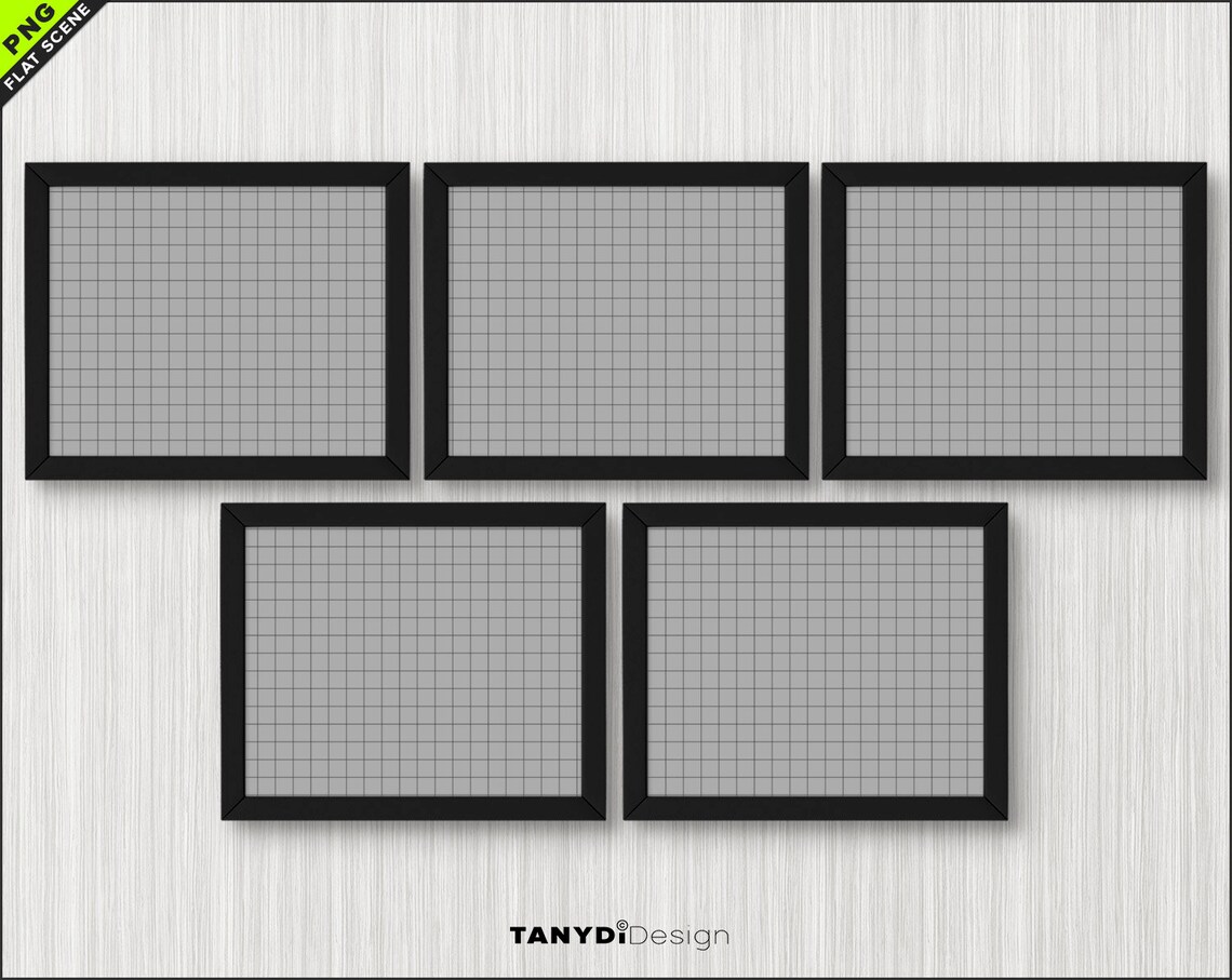 Set of 5 Vertical Horizontal Frames Blank Frame on Interior Etsy