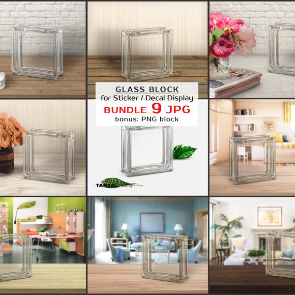 Glass Block Sticker Etsy