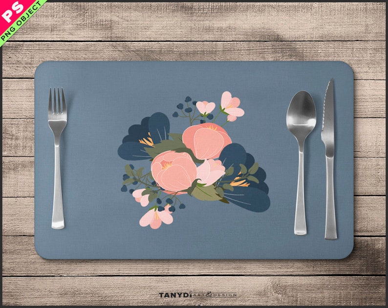 Download Rounded Corners Photoshop Mockup 10x16 Placemat And Cutlery On A Table Kitchen Dining Home Living 330 Co Il