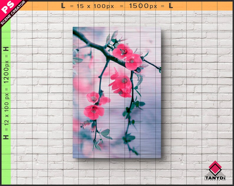 Download Metal Print on Wall Photoshop Print Mockup 8x12 Vertical ...