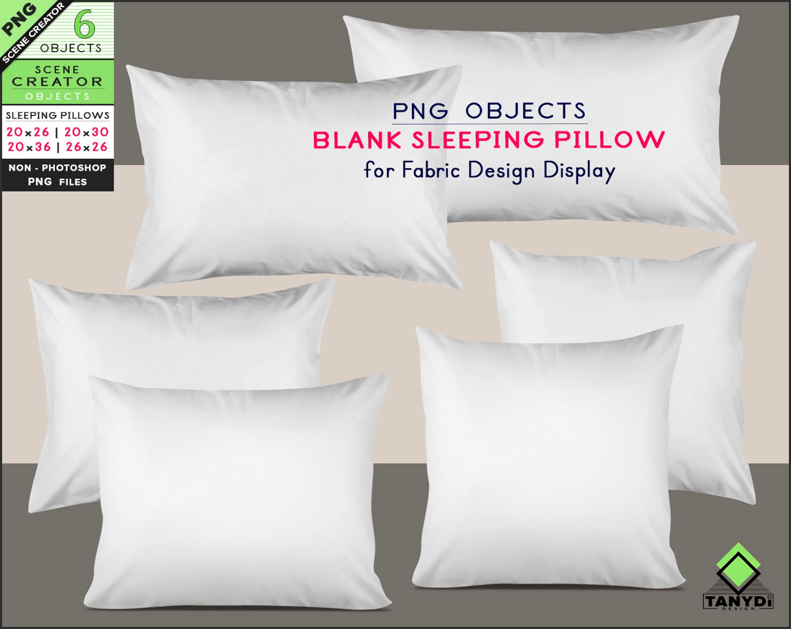 Blank Sleeping PNG Pillows 6 PNG Pillows 20x26 20x30 20x36 | Etsy