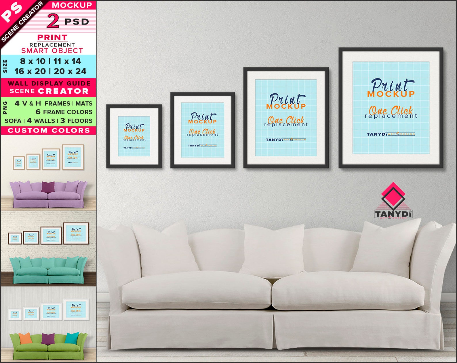 Wall Display Guide 8x10 11x14 16x20 20x24 Scene Creator Etsy