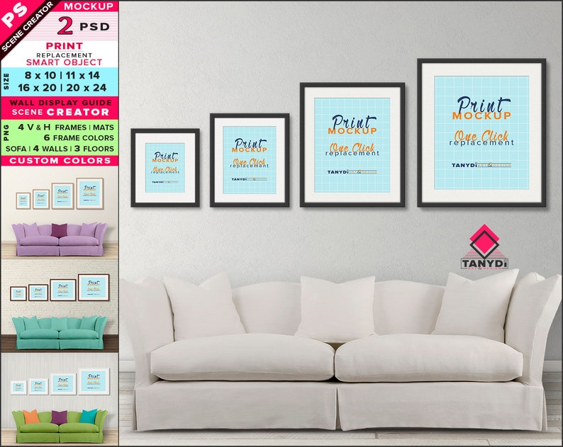 Wall Display Guide 8x10 11x14 16x20 20x24 Scene Creator Etsy