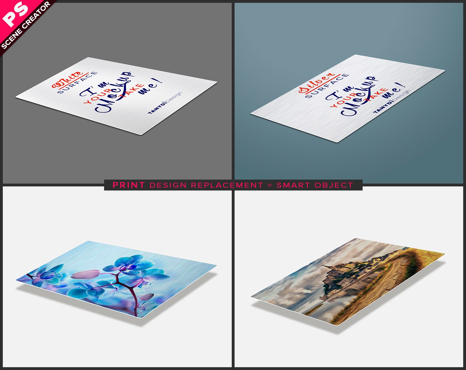 Download Metal Print on Floor Photoshop Print Mockup A4 Vertical | Etsy