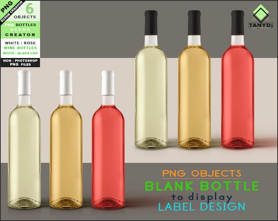 Download Blank Png Wine Bottle 6 Png Bottles With White Rose Wine Etsy
