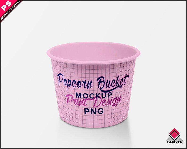 Download Popcorn Bucket Photoshop Label Mockup PNG White pot and | Etsy