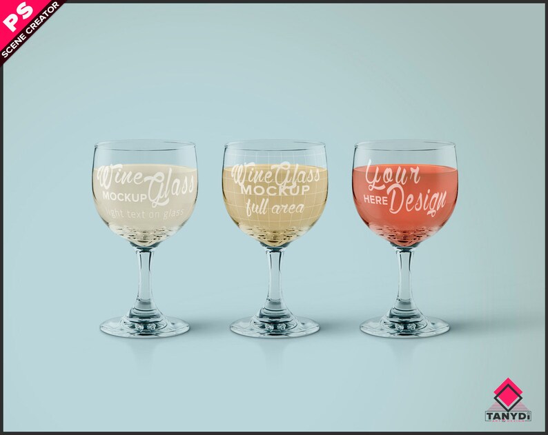 Download Wine Glass Photoshop Print Mockup PNG White empty glass | Etsy