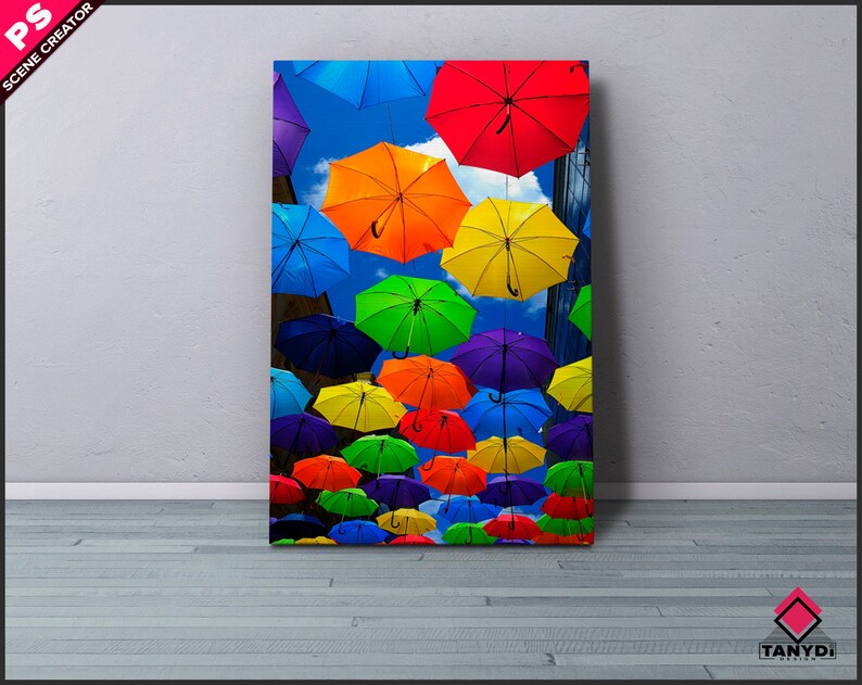 Metal Print on Floor Photoshop Print Mockup 8x12 Vertical | Etsy
