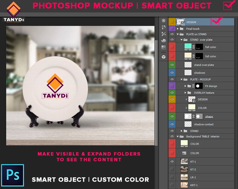 Download Dinner Plate Photoshop Print Mockup P3-3 Custom Scene ...
